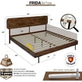 thumbnail image 2 of Acacia Frida with headboard - Queen - Caramel, 2 of 5