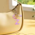 thumbnail image 2 of TopLLC Tools&Home Improvement Initial Letter Keychains For Women Tassel Purple Cute Car Keychain For Wallet Backpack Bag A chopper, 2 of 4
