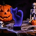 thumbnail image 2 of Way to Celebrate Halloween 12-Inch Purple Cat LED Infinity Light Decoration, 2 of 4