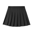 thumbnail image 1 of MeetoTime Girls Pleated Skirt Solid Color Plaid Printed Half Dress with Inner Lining 9-16 Years Children Clothes, 1 of 3