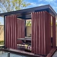 thumbnail image 4 of Aufmer 4 Pcs Waterproof Outdoor Window Screen Curtain, Transparent Polyester Shade for Terrace/Pavilion, 83.85x51.96in with Metal Hanging System, 4 of 6