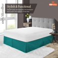 thumbnail image 3 of SGI Bedding 16 Inch Pleated Bed Skirt | Microfiber Bed Skirt | Fade Resistant, Wrinkle Free, Anti-static, Decorative, Extra Storage Space, Clutter-Free | Full, Teal, 3 of 6
