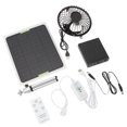 thumbnail image 1 of Solar Powered Dual Exhaust Fan, Chicken Coops Solar Fan 2350RPM Wide Application  Ventilation  for Pet Houses, 1 of 8