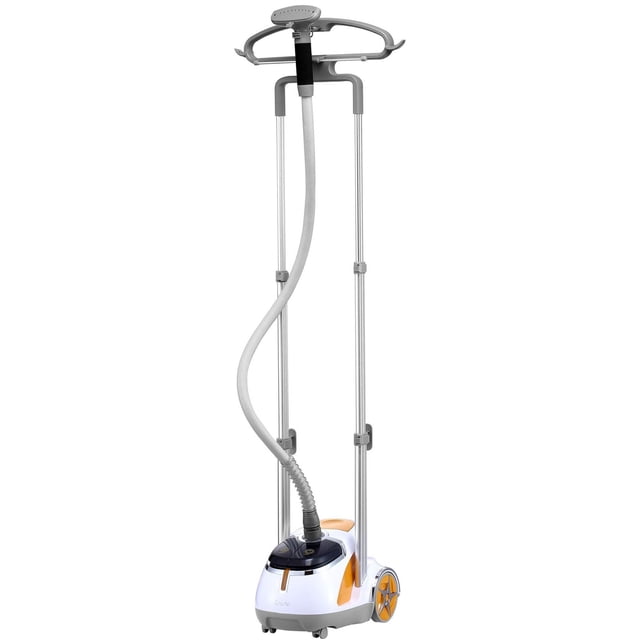 Salav Professional Series 1500 Watt Rolling Dual Bar Garment Steamer, Orange