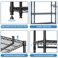 thumbnail image 4 of M MZG Wire Garment Rack Heavy Duty Clothes Rack Clothes Wardrobe Compact Extra Large Armoire Storage Rack Metal Clothing Rack, Black, 15.7" D x 70.8" W x 76.5" H, 4 of 5