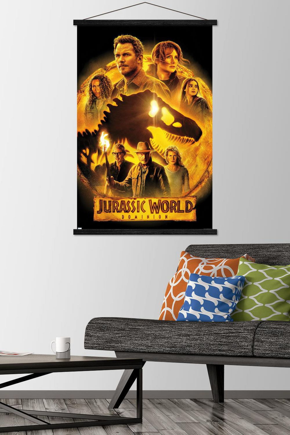 Jurassic World: Dominion - Group One Sheet Wall Poster, 14.725" x 22.375" Framed