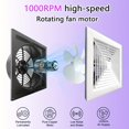 thumbnail image 3 of 1pc 17W Solar Ceiling Exhaust Fan - 8/10/12 Inch Ventilation Fan for Kitchen, Bathroom,, 3 of 5