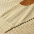 thumbnail image 4 of Trimestre Zip Sherpa Pull Pull Manches Longues Sweatshirt Col Homme Haut? XL Kaki, 4 of 5