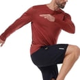 thumbnail image 3 of Ohufall Men's Sun Protection Shirts UV SPF 50+ Long Sleeve Rash Guard Fishing Running Quick Dry Lightweight Tees Top, 3 of 7