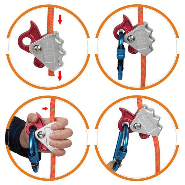 kurtrusly Cordon de Positionnement pour Arboriste, Cordon de Positionnement pour Arbre, Escalade Extérieure, Escalade sur Rochers, Trousse de Protection contre les Chutes avec Verrou