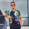thumbnail image 4 of Xecao Cosmic Cat In Window Pattern Men’s Polo Shirt with Buttoned Collar Soft Breathable Casual Polo Shirt for Work, Leisure, and Outdoor Activities-X-Large, 4 of 6