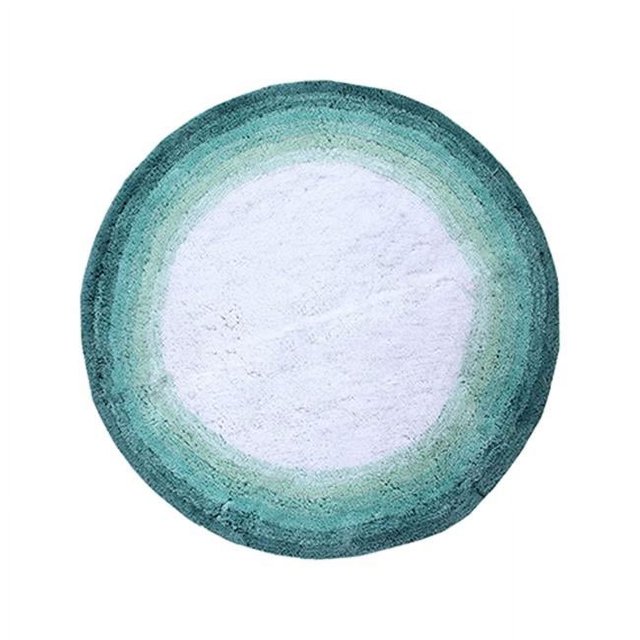 Better Trends BATO30RTU Better Trends Collection Torrent Tapis de Bain Rond 100 % Coton 30 Pieds Turquoise