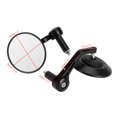 thumbnail image 2 of Custom HandleBar End Mirrors Anti Glare Round Black Billet Quality 22mm 7/8" X2, 2 of 6