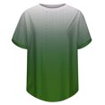 thumbnail image 4 of Plebaso Hauts d'Été pour Femmes T-Shirts à Œillets Mode Décontracté Manches Courtes Blouses Amples Dégradées, 4 of 7