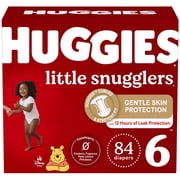 Huggies Little Snugglers Baby Diapers, Size NB-6