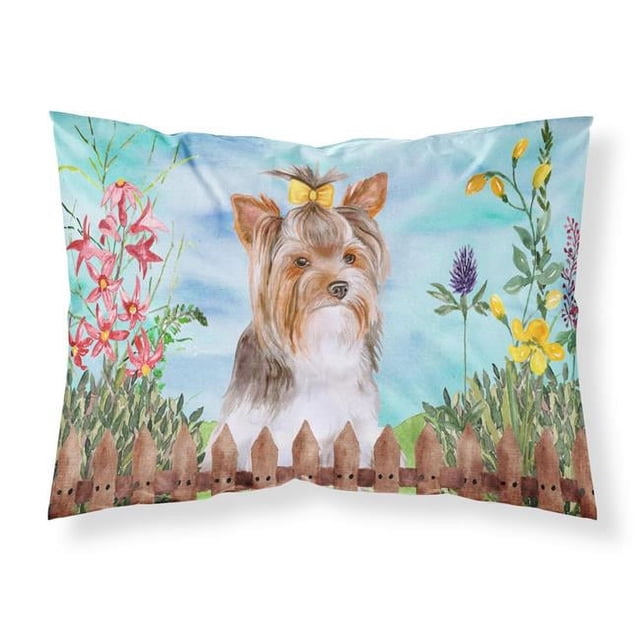 Carolines Treasures CK1285PILLOWCASE Yorkshire Terrier No.2 Spring Fabric Standard Pillowcase
