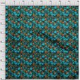 thumbnail image 4 of oneOone Rayon Aqua Blue Fabric Abstracts Sewing Material Print Fabric By The Yard 56 Inch Wide, 4 of 5