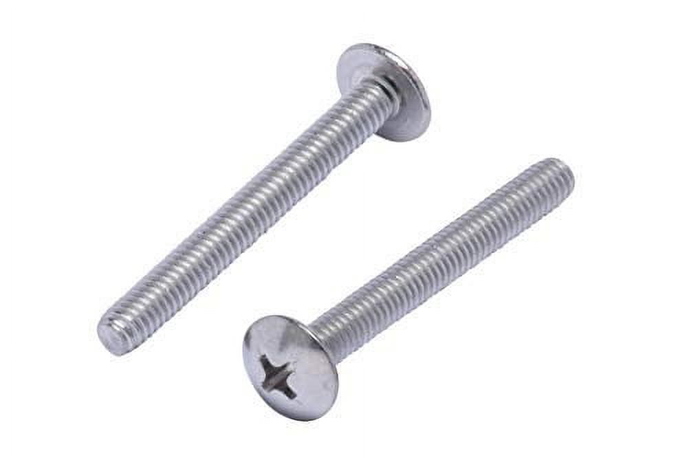 ORUYROP 8-32 X 1-1/2 Pouces Tête de Pinceau en Acier Inoxydable Vis de Machine, (50 Pcs), Filetage Grossier, Acier Inoxydable 18-8 (304)