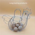 thumbnail image 4 of Chrome Plated Hen Shaped Iron Wire Big egg Egg wire egg Storage Basket Big Egg Holder Rack for Home Kitchen, 4 of 7