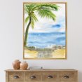 thumbnail image 3 of Designart Palm Beach Resort à l'aube II ART MURAL À CADRE FLOTTÉ, 3 of 4