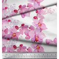 thumbnail image 3 of Soimoi Poly Georgette Fabric Bird & Orchids Flower Print Fabric by the Yard 42 Inch Wide, 3 of 3