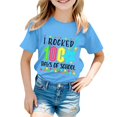 thumbnail image 1 of TZEWGL T-Shirts For Girl Print Round Neck Loose Short Sleeve Clothes For Newborns size 3-4T, 1 of 4