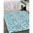 thumbnail image 3 of Ahgly Tapis Rectangulaire Lavable en Machine Intérieur Transitionnel Vert Écume de Mer, 2 Pieds x 4 Pieds, 3 of 7