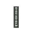 thumbnail image 1 of IH Casa Decor Vertical Embossed Metal Sign Rise And Shine, 1 of 3