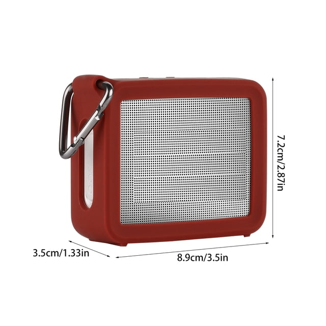 Speaker Cover Wireless Speaker Soundbox speaker protector; Bluetooth-compatible Silicone Protector Replacement for JBL Go 2, Red