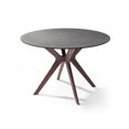 thumbnail image 1 of Table à Manger Extensible en Bois Massif de Placage de Noyer de 47 X 47 X 30 Po, 1 of 1