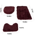 thumbnail image 3 of HWRETIE 3 Piece Bathroom Rug Set Super Soft Non Slip Bath Mat Toilet Carpet Absorbent Floor Mat, 3 of 9