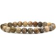 thumbnail image 1 of Bracelet Extensible Unisexe en Perles Rondes de 8 mm en Pierre Précieuse Fossile Corail Naturelle 7 Pouces, 1 of 5