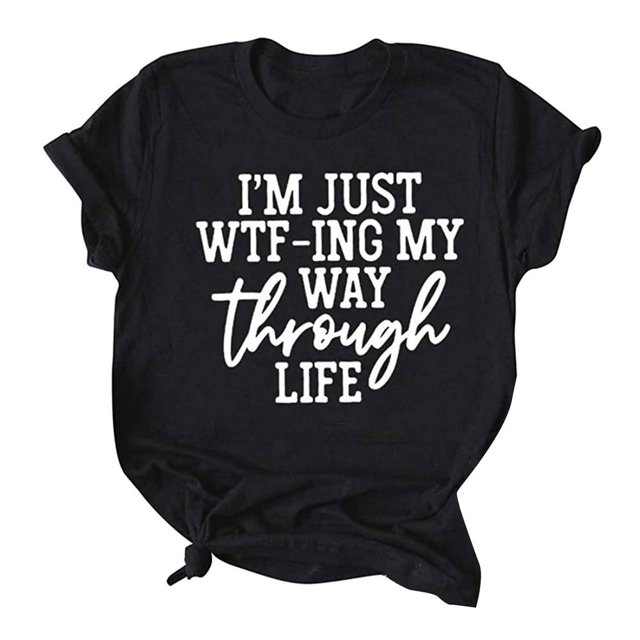 AMERTEER T-Shirts à Col Rond pour Femmes, Mode, Imprimés, Grande Taille, Manches Courtes, T-shirt Graphique, Hauts T-shirt pour Femmes