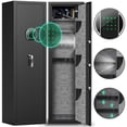 thumbnail image 1 of Riflewell 5-8 Gun Safe with Combination Lock, Steel Rifle & Shotgun Cabinet, Fireproof Anti-Theft Storage with Silent Alarm, Removable Shelf, 1 Count, 1 of 7