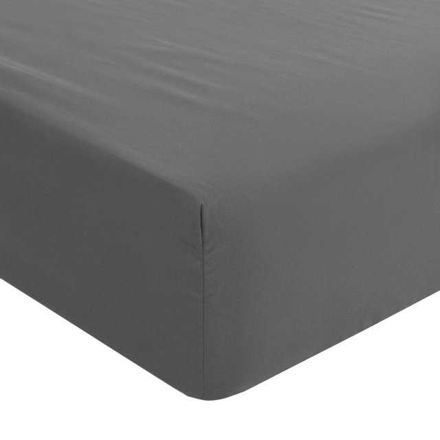 Unique Bargains Brushed Microfiber Bed Fitted Sheet Mattress Protector Cover Solid Bed Cover Dark Gray Queen
