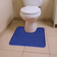 thumbnail image 2 of Dvruxg Soft Foam Bath Mat, U Shape Toilet Rug, Machine Washable Velvet Fleece Carpet for Bathroom Safety & Comfort Enhancement, 2 of 5