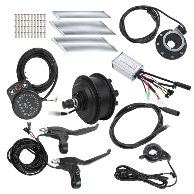 Kit de Moteur pour Roue de 24 Po, Moteur de Moyeu Électrique 250 W Kit de Moteur de Moyeu Haute Résistance Simple pour Roue de 24 Po pour Vélos Électriques DIY Moteur d'Entraînement avant, Roue Libre Arrière