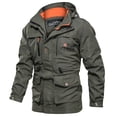 thumbnail image 1 of Men's Jacket Mid-length Casual Outdoor Hooded Plus Size Jacket Spring And Autumn Clothes, 1 of 9