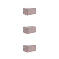 thumbnail image 2 of relayinert Contenant de Rangement pour l'Organisation et Poignée en Corde Robuste Boîte de Rangement Pliable Rose Pâle 31*21*13 Ensemble de 3, 2 of 6