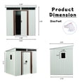 thumbnail image 4 of Newest 6ft x 5ft Outdoor Metal Storage Shed With window and Metal foundation White, 4 of 9