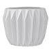 thumbnail image 3 of Bloomingville Round Fluted Ceramic Flower Pot, 8 Inch x 6 Inch, White, 3 of 9