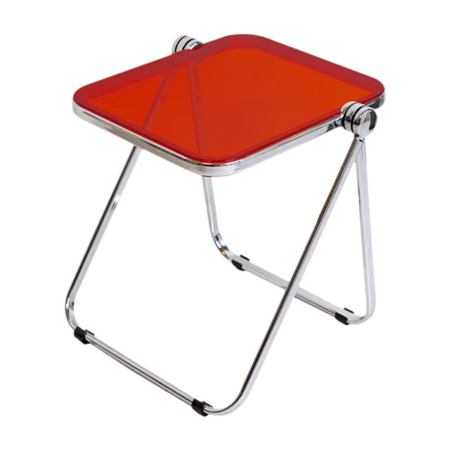 GROWTH TANK Small Foldable TV Tray Table Coffee Table Living Room Dinner Table Folding Snack Table for Dormitory Yard Apartment Red