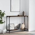 thumbnail image 1 of vidaXL Console Table Smoked Oak 101x30.5x75 cm Engineered Wood, 1 of 5