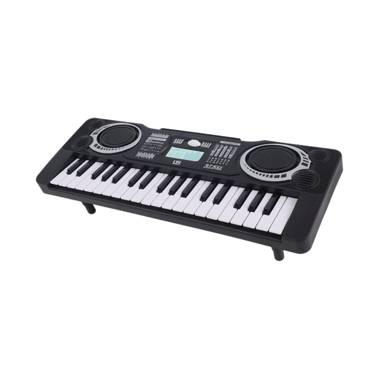 MERIGLARE Clavier de Piano Électrique Portable 37 Touches, Jouets Éducatifs Instrument de Musique Noir