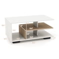thumbnail image 3 of Giantex Rectangular Accent Table,  Coffee Table w/L-Shaped Middle Shelf, Cocktail Table Sofa Table, Geometric Center Table, 3 of 9
