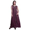 thumbnail image 1 of Bimba Robe de Plage Longue Sans Manches à Fente avant Imprimée de Feuilles Été Printemps pour Femmes - Moyen, 1 of 1