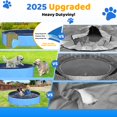 thumbnail image 4 of CACSPS 48" x 12" Foldable Dog Pool - Collapsible Hard Plastic Kiddie Pool for Dogs & Kids, Non-Slip Pet Bath Tub for Outdoor Backyard Use, Lightweight & Portable (Blue), 4 of 7