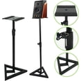 thumbnail image 3 of Duramex (TM) Supports de Haut-Parleurs Améliorés à Hauteur Réglable, Supports de Plancher Deux en un, Base Robuste et Tube Extensible avec Capacité de 44 Lb par Support, Réglage de Hauteur de 27 Pouces-43 Pouces, 3 of 6
