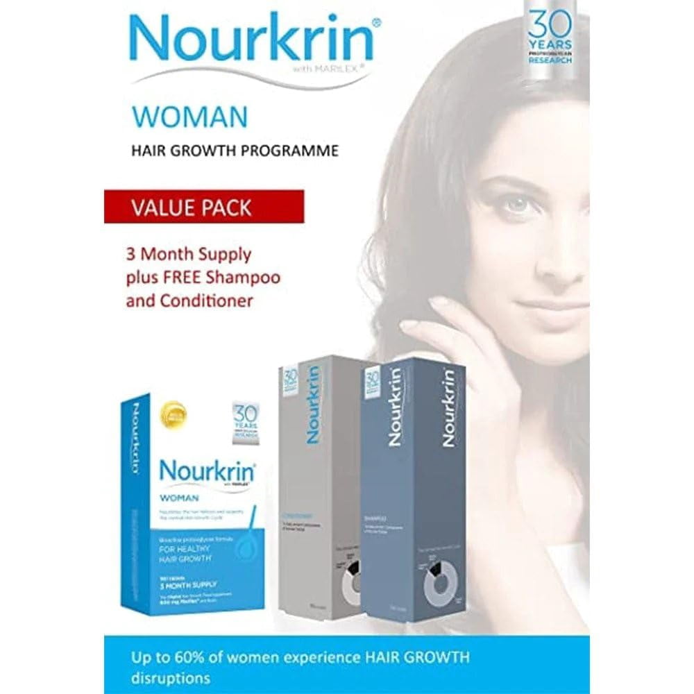 Nourkrin Woman Value Pack 180 Tablets Shampoo and Conditioner