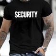 thumbnail image 1 of MBDMBD T-Shirt Décontracté à Col Rond pour Homme avec Imprimé de Sécurité Audacieux, Polyester, T-Shirt à Manches Courtes Confortable et Polyvalent pour l'Été, T-Shirt de Tous les Jours à Épaules Sécurisées, Texture Lisse, Chandail, 1 of 5